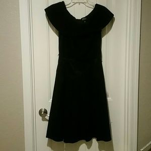 Off-the-shoulder black dress